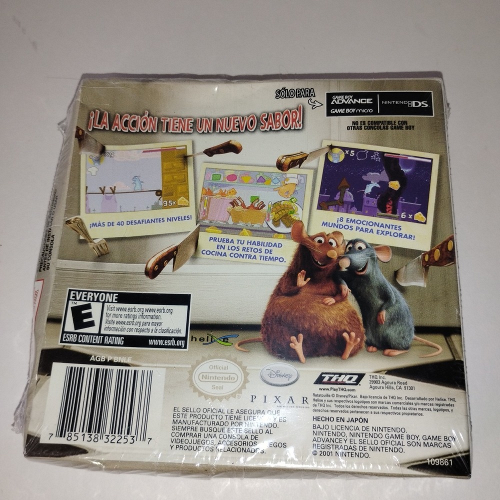 GameBoy Advance Disney PIXAR Ratatouille Video Game Nintendo 2001 Sealed - Picture 2 of 4